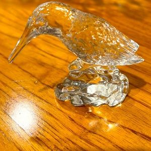 Waterford Detailed Clear Crystal Bird Figurine-Rare!